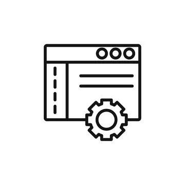 Web development logo sign vector outline Stockillustratie