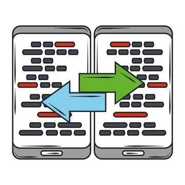 Web development, mobile technologies creation digital software イラスト素材