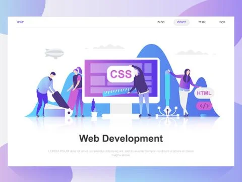 Web development modern flat design concept 스톡 일러스트