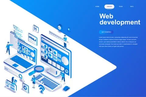 Web development modern flat design isometric イラスト素材