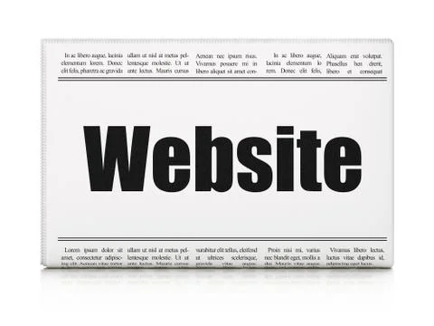 Web development news concept: newspaper headline Website 스톡 일러스트