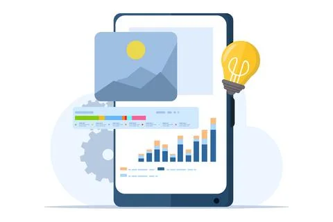 Web development or programming language concept. css, html, it, ui. Stock Illustration