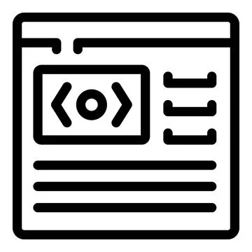 Web development programming code website design software icon Stock Illustration