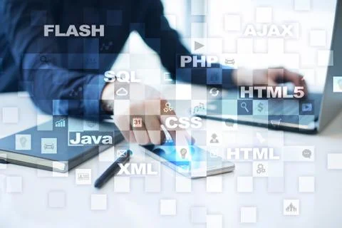 Web development. Programming. Internet and technology concept. Stock Illustration