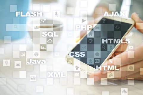 Web development. Programming. Internet and technology concept. 写真素材