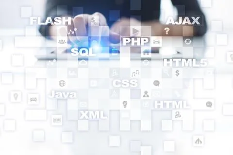 Web development. Programming. Internet and technology concept. 写真素材