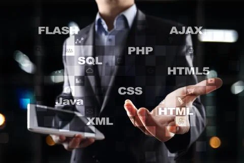 Web development. Programming. Internet and technology concept. Foto stock