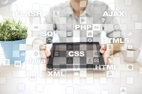 Web development. Programming. Internet and technology concept. 写真素材