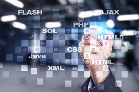 Web development. Programming. Internet and technology concept. Foto stock