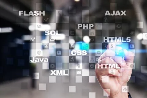 Web development. Programming. Internet and technology concept. Foto stock