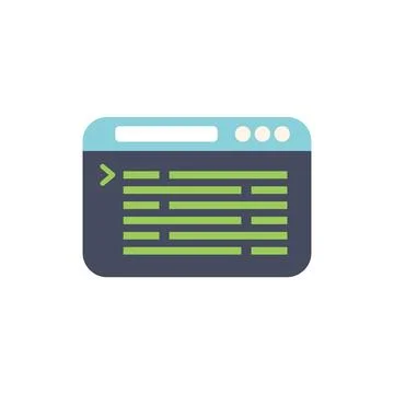 Web development programming language code website browser window icon Stock Illustration