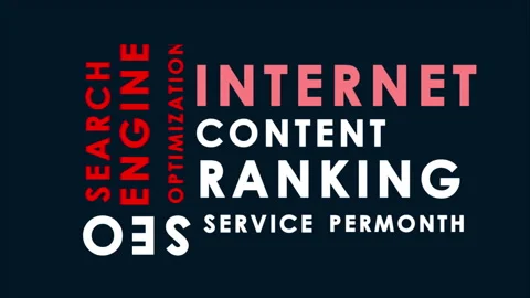 Web Development. SEO Search engine optimization. Kinetic typography Animation. Stock Footage 248909823