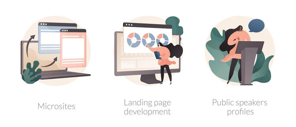 Web development service abstract concept vector illustrations. Stock-Illustration