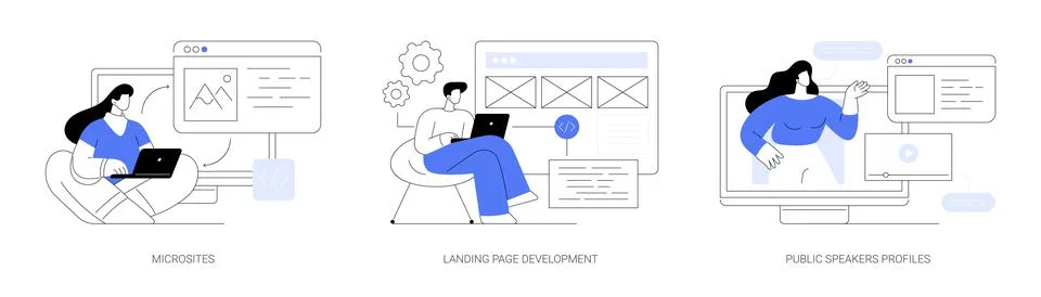 Web development service abstract concept vector illustrations. Stock-Illustration