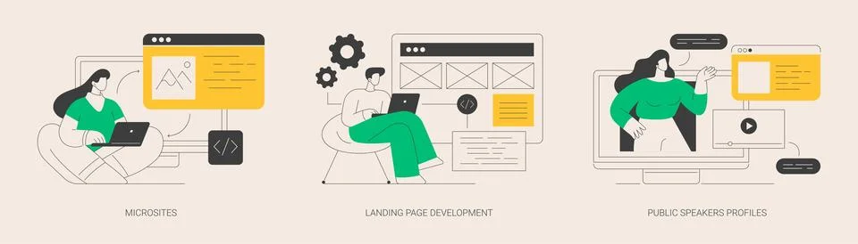 Web development service abstract concept vector illustrations. Stock-Illustration