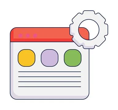 Web development setting Stock Illustration