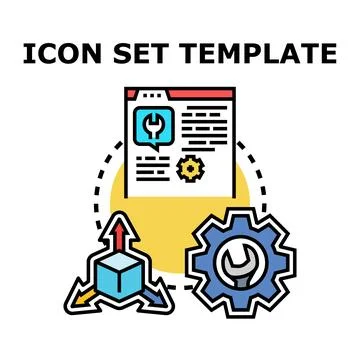 Web development settings configuring software template 스톡 일러스트