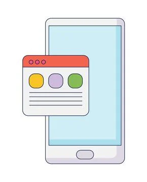 Web development smartphone Stock Illustration