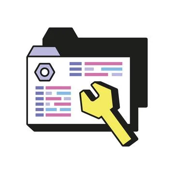 Web development software 库存插图