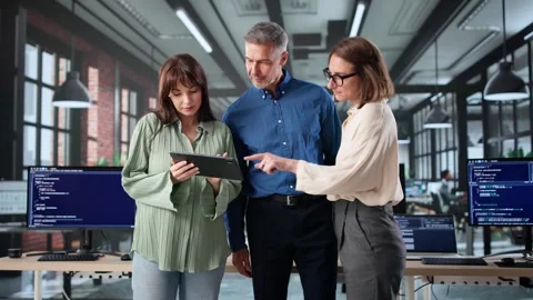 Web Development Team Meeting In Classroom Stock Footage 318309973