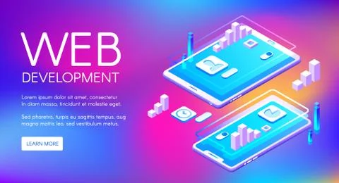 Web development technology vector illustration Illustrazione stock