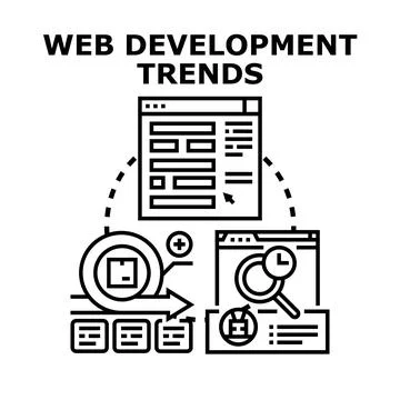 Web development trends implementing agile methodology Stock Illustration