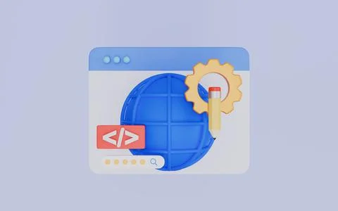 Web development useful for marketing, advertising, advertisement and promotion イラスト素材