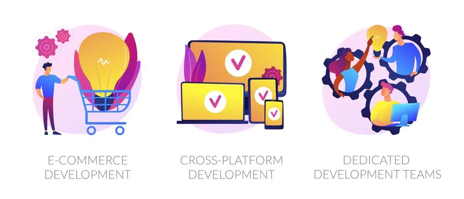 Web development vector concept metaphors イラスト素材