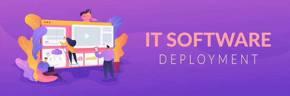 WEB development web banner concept. Stock Illustration