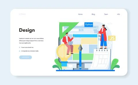 Web development web banner or landing page. Website optimization イラスト素材