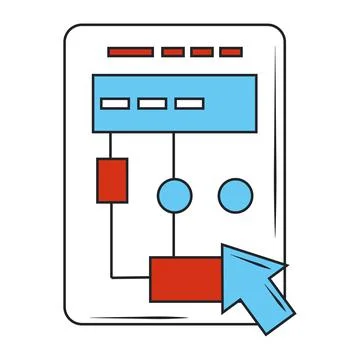 Web development website map creation digital software Stock Illustration
