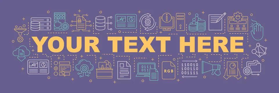 Web development word concepts banner Stock-Illustration