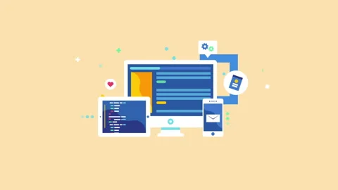 Web developmnet Flat Design Concepts Stock Footage 276906598