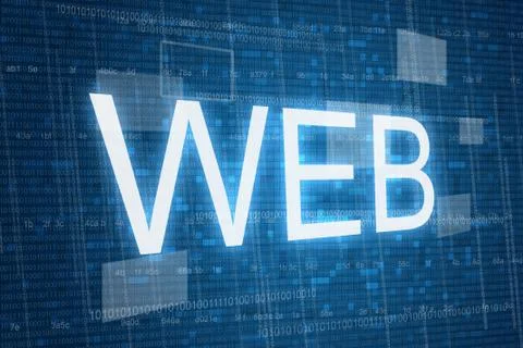 Web on digital background. Illustration