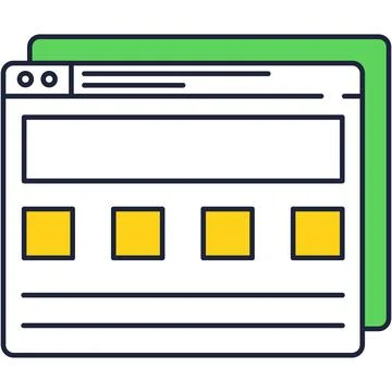 Web digital project online flat icon vector Stock Illustration