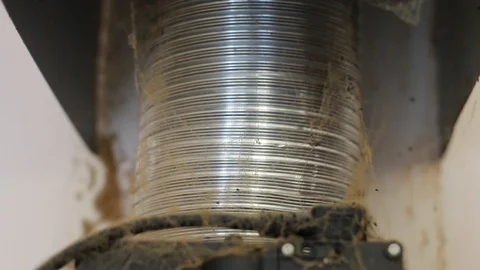 Web, dirt and dust on the vent pipe Stock Footage 127675365