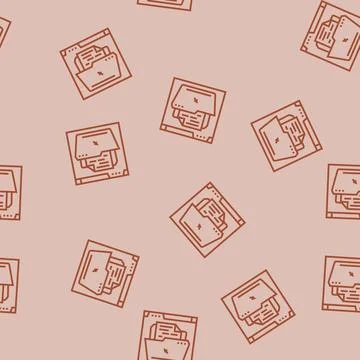 Web document file line seamless pattern Stock Illustration