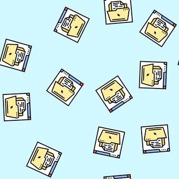Web document file vector seamless pattern 스톡 일러스트