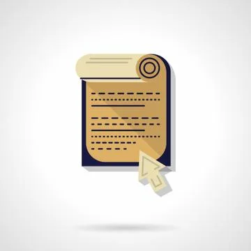 Web document flat color design vector icon Stock Illustration