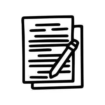 Web documents line vector doodle simple icon 库存插图
