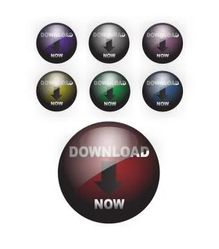 Web download button Stock Illustration