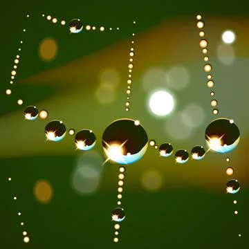 Web drops background Web drops green background, vector Eps10 illustration... Stock Photos