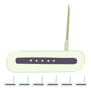 Web dsl modem vector cartoon graphic Stock Illustration