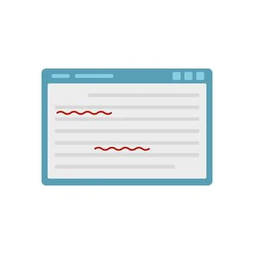 Web editor icon flat isolated Illustrazione stock