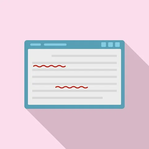 Web editor icon, flat style 스톡 일러스트