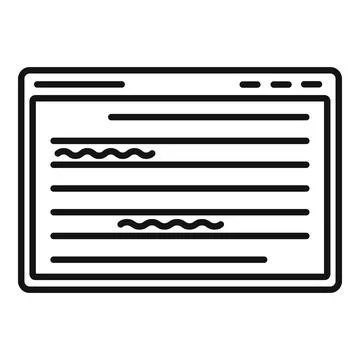 Web editor icon, outline style イラスト素材