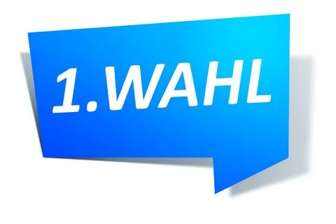 Web Element 1. Wahl Ein modernes blaues Web Element mit dem Wort 1. Wahl C... Stock Photos
