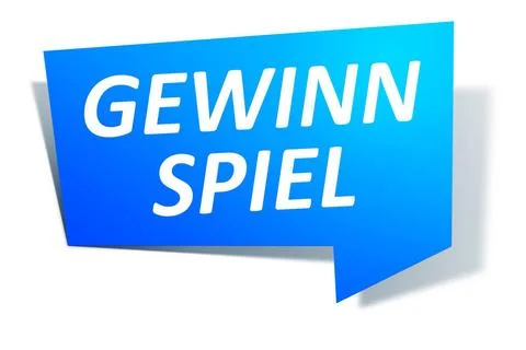 Web Element Gewinnspiel Ein modernes blaues Web Element mit dem Wort Gewin... Stock Photos