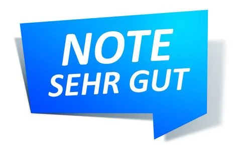Web Element Note sehr gut Ein modernes blaues Web Element mit dem Wort Not... Stock Photos