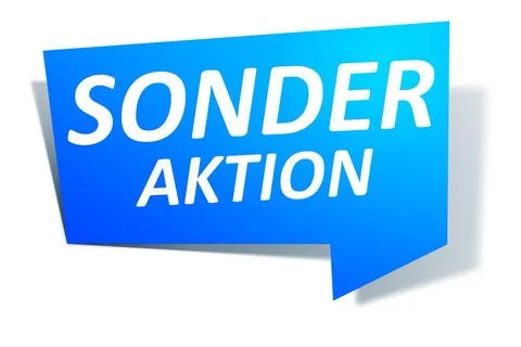 Web Element Sonder Aktion Ein modernes blaues Web Element mit dem Wort Son... Stock Photos